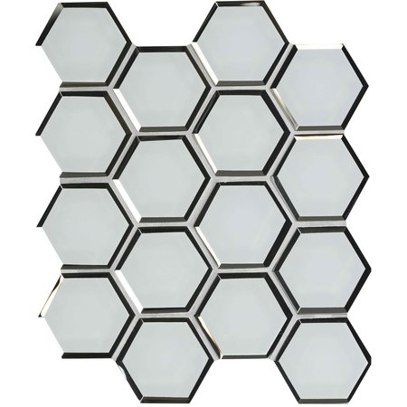 MSI Ice Hexagon SAMPLE Beveled Glass Mesh-Mounted Mosaic Tile ZOR-MD-0352-SAM